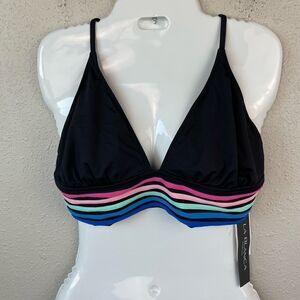 NWT La Blanca Bikini Top Size 14